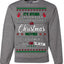 Serial Killer Docs or Christmas Movies Slaying Sleighing Ugly Christmas Sweater Crewneck Sweatshirt