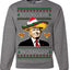 Feliz Navidad Mi Amigos Funny President Ugly Christmas Sweater Crewneck Sweatshirt