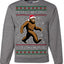 Merry Christmas Ya Filthy Humans Funny Sasquatch Bigfoot Ugly Christmas Sweater Crewneck Sweatshirt