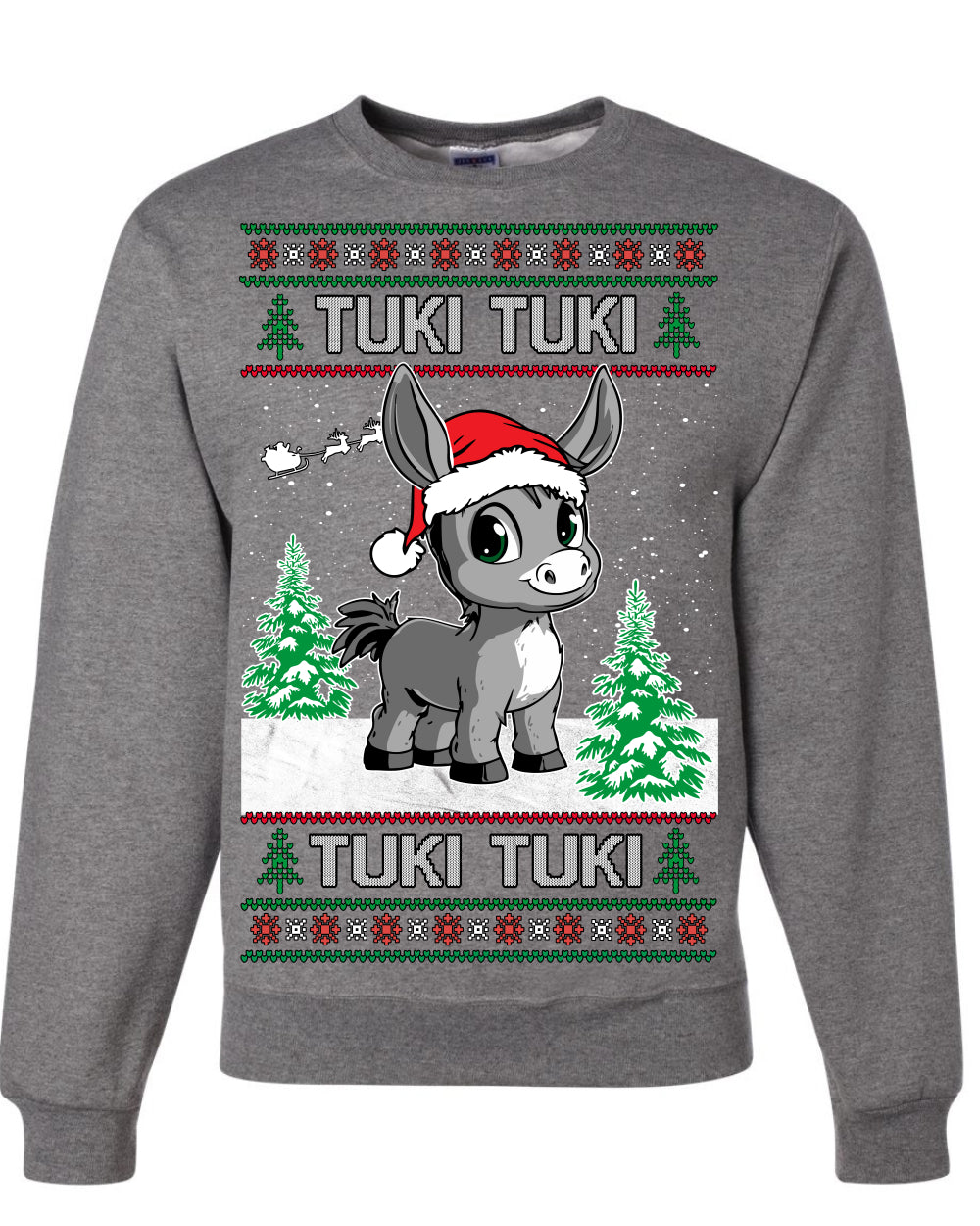 Tuki Tuki Tuki Funny Spanish Music Lyrics Ugly Christmas Sweater Crewneck Sweatshirt