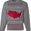 Make America Red Again USA Map Trump 2024 Ugly Christmas Sweater Crewneck Sweatshirt