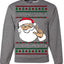 Santa Knows You've Been a Dumb Bitch Funny Vulgar Dirty Ugly Christmas Sweater Crewneck Sweatshirt