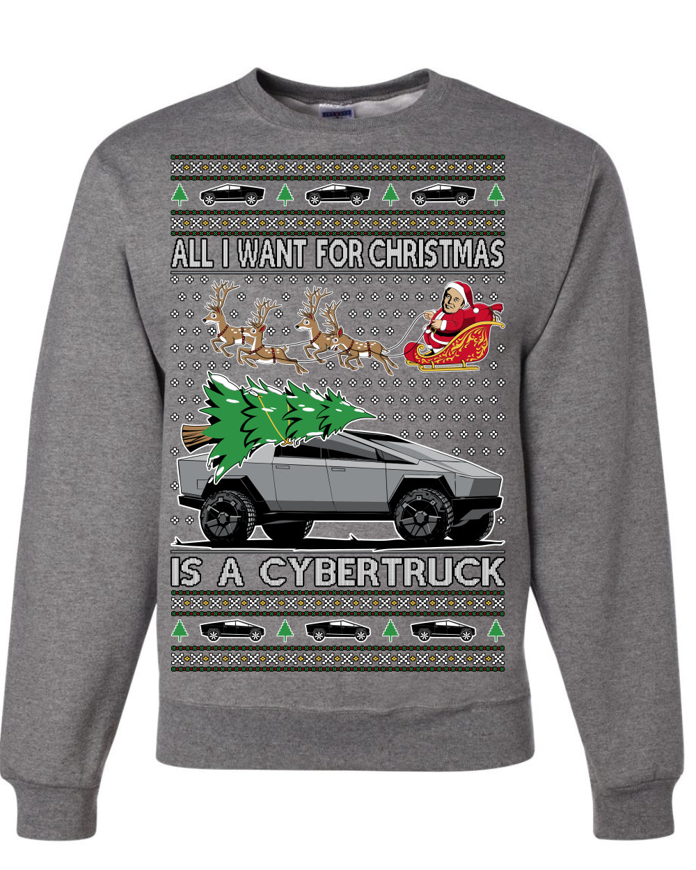 All I Want for Christmas is a Cybertruck Funny Tech Ugly Christmas Sweater