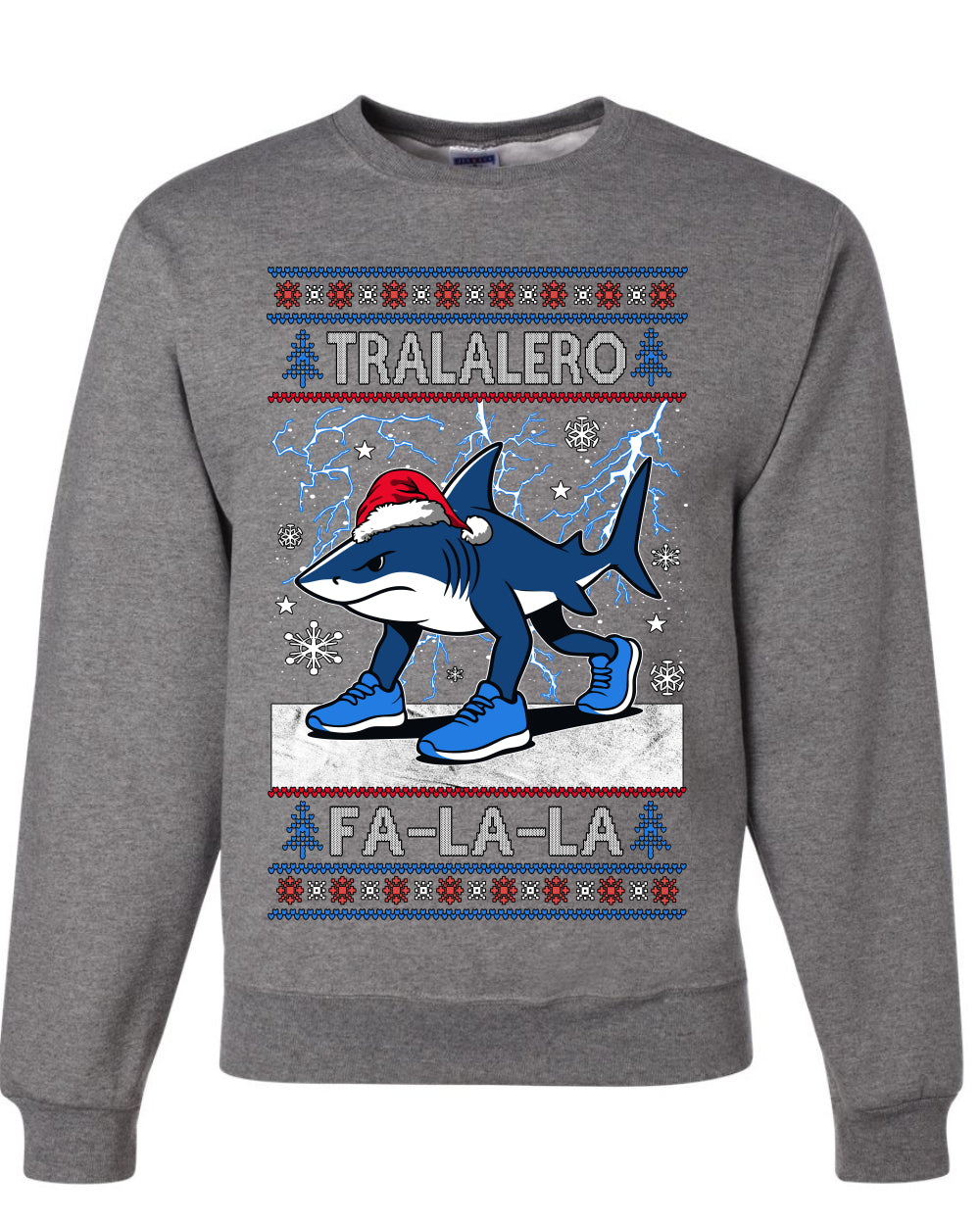 Tralalero Fa La La Brainrot,Unisex Ugly Christmas Sweater, Crewneck Sweatshirts