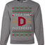 I Put The D In Reindeer, Unisex Ugly Christmas Sweater, Crewneck Sweatshirts