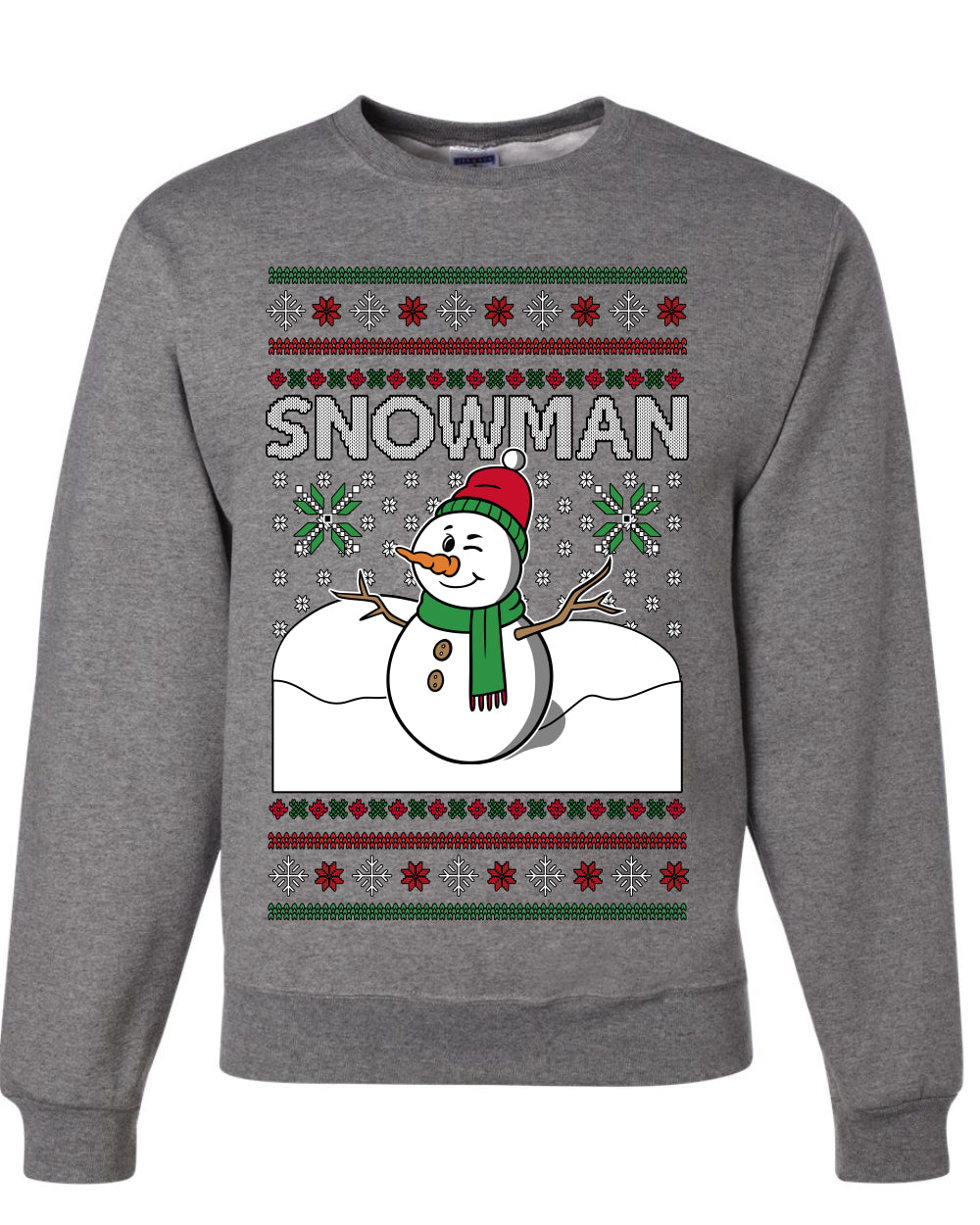 Snowman, Unisex Ugly Christmas Sweater Crewneck Sweatshirts