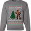 Squatching Through The Snow Bigfoot, Unisex Ugly Christmas Sweater Crewneck Sweatshirts