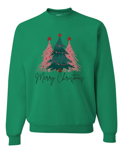 Merry Christmas Tree, Cute Holiday Design, Unisex Christmas Sweater, Crewneck Sweatshirts