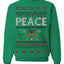 Peace Ugly Christmas Sweater Crewneck Sweatshirt