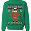 Ask Your Mom If I'm Real Funny Black Santa Claus Censored Ugly Christmas Sweater Crewneck Sweatshirt
