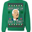 Merry Uh Did I Win? Funny Confused Joe Biden Election 2024 Ugly Christmas Sweater Crewneck Sweatshirt