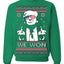 We Won Funny 45 47 President Trump Shot USA Glasses Ugly Christmas Sweater Crewneck Sweatshirt