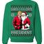 Santa's Favorite President Red Suit Trump Ugly Christmas Sweater Crewneck Sweatshirt
