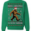 Merry Christmas Ya Filthy Humans Funny Sasquatch Bigfoot Ugly Christmas Sweater Crewneck Sweatshirt