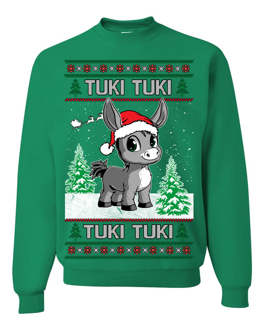 Tuki Tuki Tuki Funny Spanish Music Lyrics Ugly Christmas Sweater Crewneck Sweatshirt