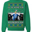 I'll Be Home for Hanukkah, Funny President Donald Trump JD Vance Winter Holiday Chanukah Hannukkah Channukah Ugly Christmas Sweater Crewneck Sweatshirt