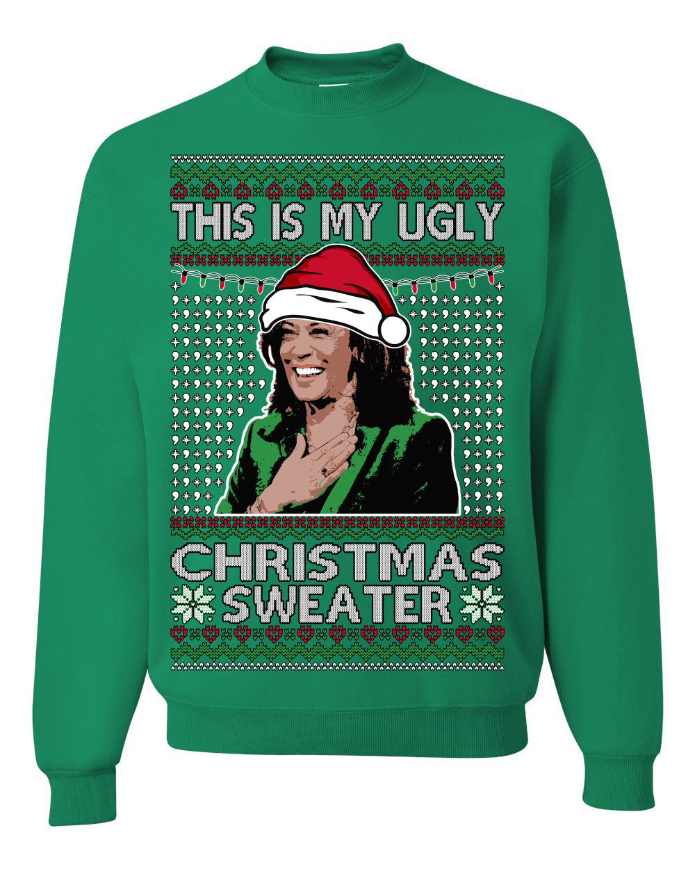 This Is My Ugly Sweater Funny Santa Kamala Harris Ugly Christmas Sweater