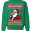 Everybody Knows the Rules Funny Santa Claus Pizza Score Ugly Christmas Sweater