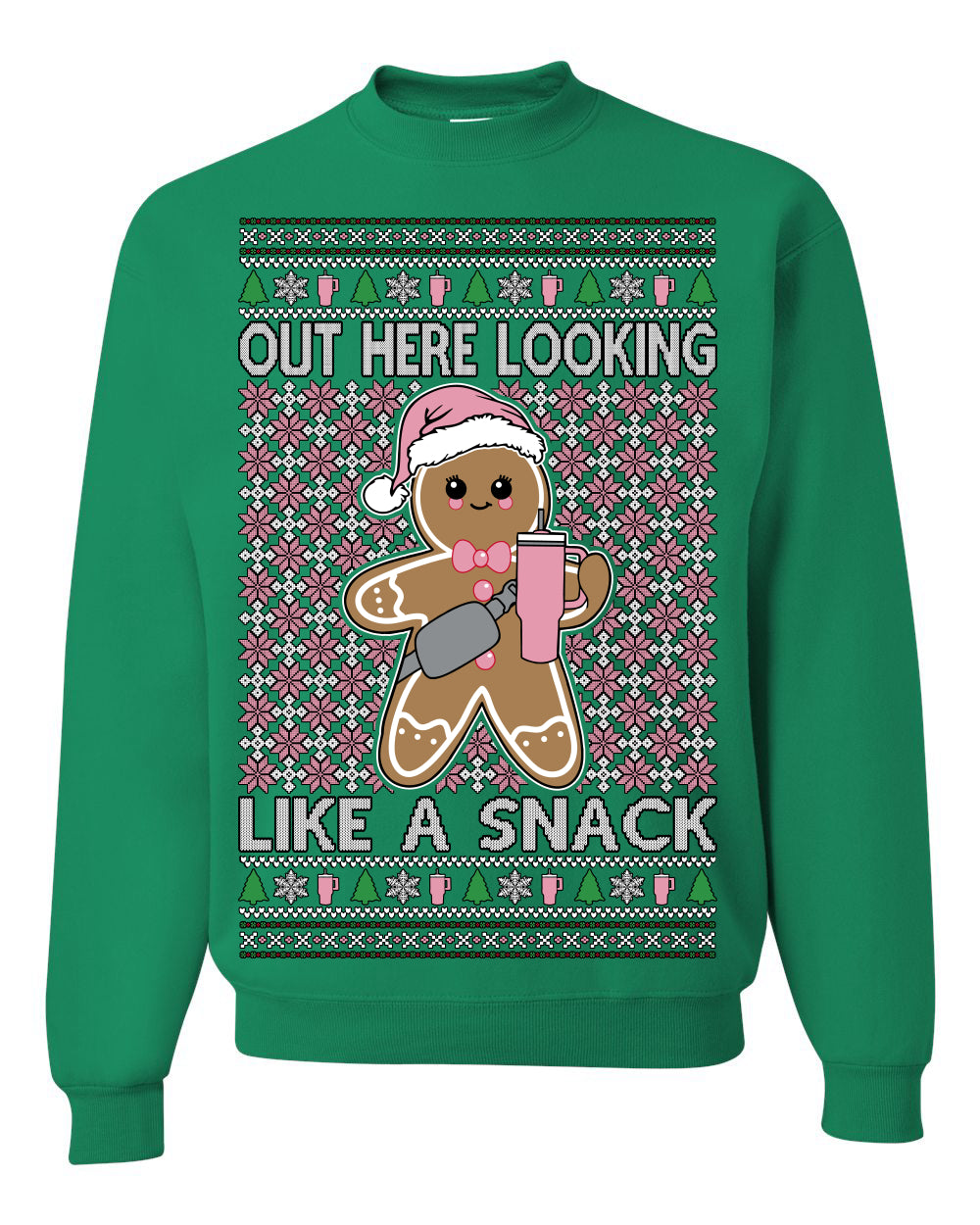 Out Here Looking Like a Snack Cute Xmas Cookie Ugly Christmas Sweater