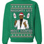 Naughty List Most Wanted, Funny Santa P Diddy Diddler Funny Party Viral Music Baby Oil Meme Ugly Christmas Sweater Crewneck Sweatshirt