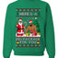 Here's A Big Package For You Black Santa Christmas Sweater, Unisex Ugly Christmas Crewneck Sweatshirts