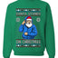 Santa Stands On Christmas, Unisex Ugly Christmas Sweater, Crewneck Sweatshirts