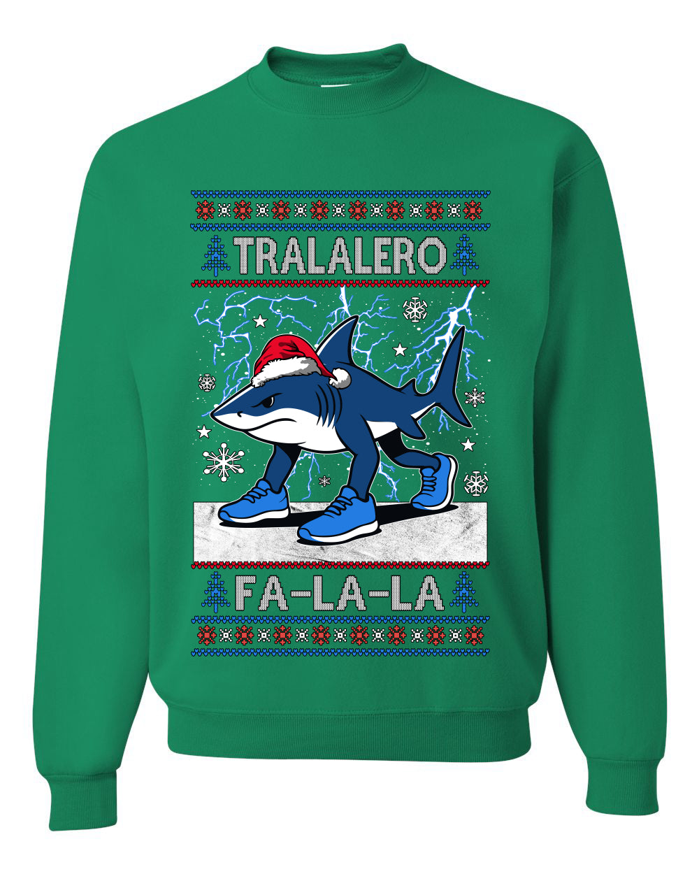 Tralalero Fa La La Brainrot,Unisex Ugly Christmas Sweater, Crewneck Sweatshirts