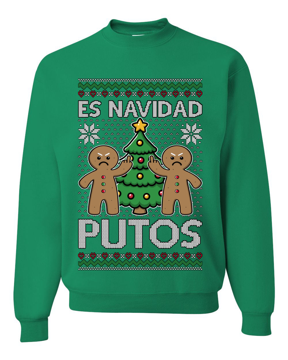 Es Navidad Putos, Unisex Ugly Christmas Sweater, Crewneck Sweatshirts