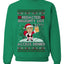 Redacted Naughty List Access Denied, Unisex Ugly Christmas Sweater Crewneck Sweatshirts