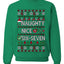 Naughty Nice 6 7 Checklist, Unisex Ugly Christmas Sweater, Crewneck Sweatshirts
