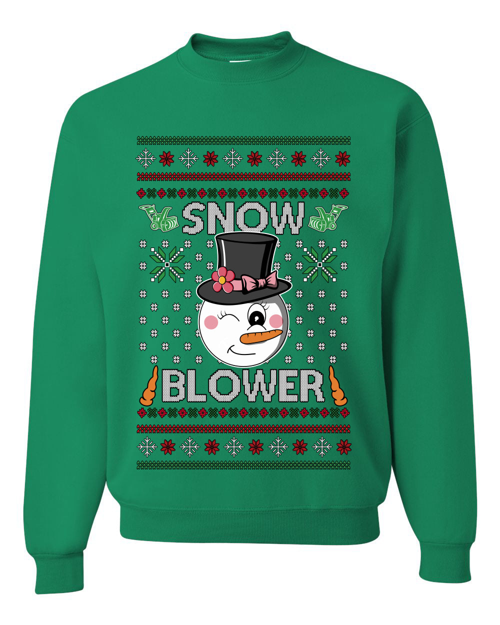 Snow Blower, Funny Unisex Ugly Christmas Crewneck Sweatshirts