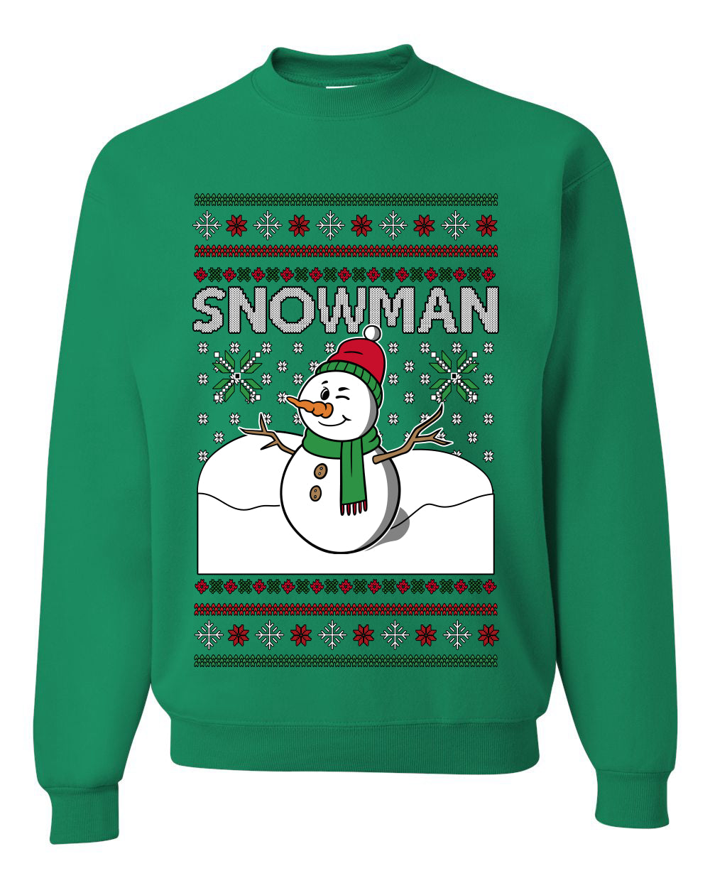 Snowman, Unisex Ugly Christmas Sweater Crewneck Sweatshirts