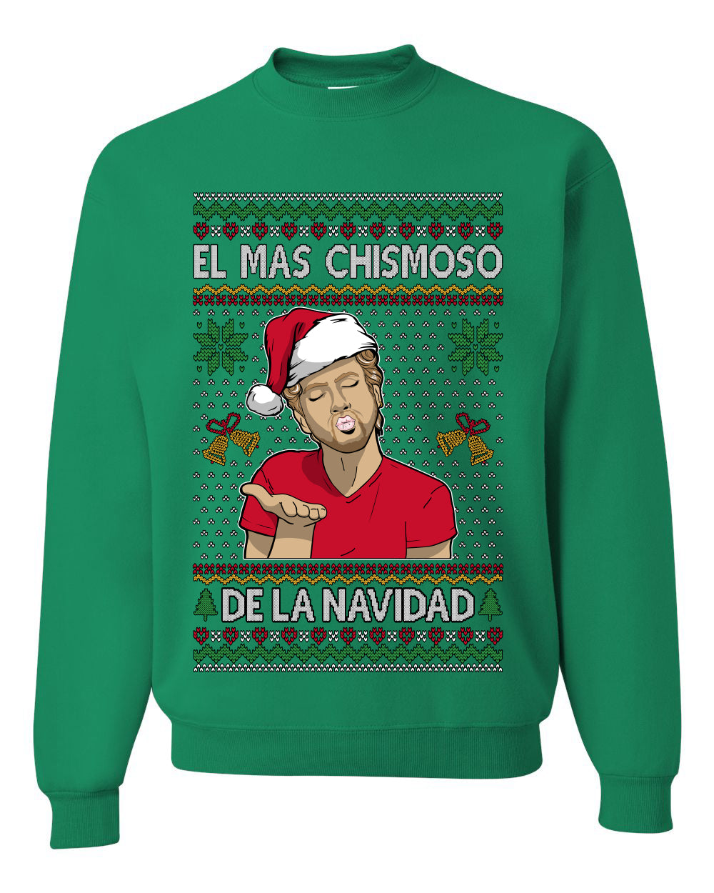 El Mas Chismoso De La Navidad, Unisex Ugly Christmas Sweater, Crewneck Sweatshirts