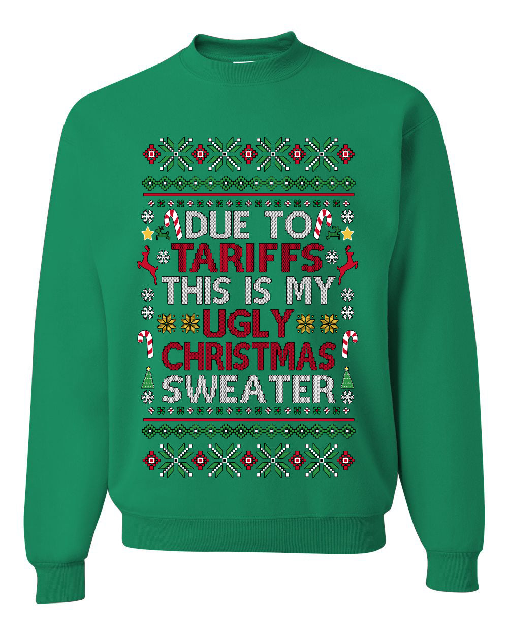 Due To Tariffs This Is My Ugly Christmas Sweater, Unisex Crewneck Sweatshirts