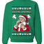 Seazyns Greeting Santa Packing Lip Pouch, Unisex Ugly Christmas Sweater Crewneck Sweatshirts