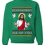Disappointments All Of You Jesus, Unisex Ugly Christmas Sweater Crewneck Sweatshirts
