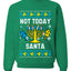 Not Today Santa Menorah Hanukkah, Unisex Ugly Christmas Sweater, Crewneck Sweatshirts