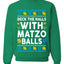 Deck The Halls With Matzo Balls Hanukkah, Unisex Ugly Christmas Sweater Crewneck Sweatshirts