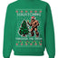 Squatching Through The Snow Bigfoot, Unisex Ugly Christmas Sweater Crewneck Sweatshirts
