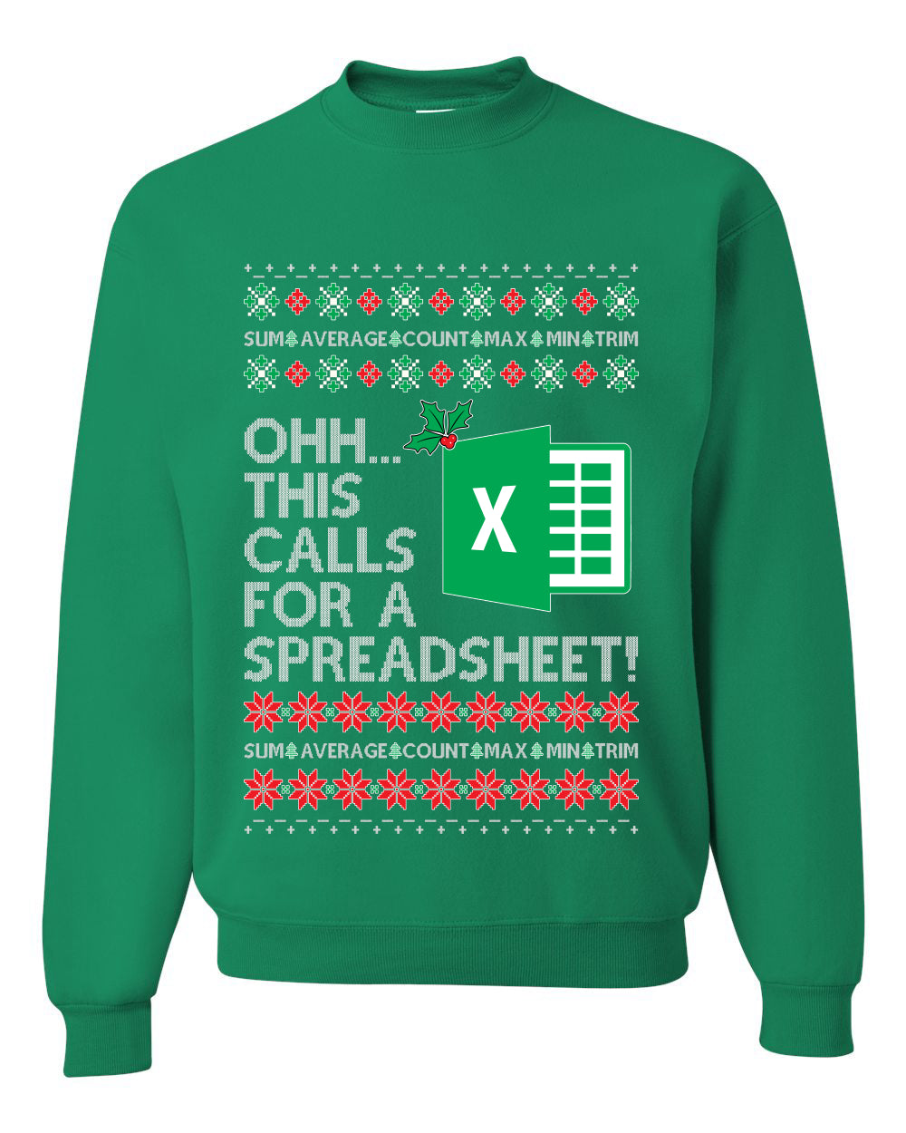 Ohh This Calls For A Spreadsheet Office, Unisex Ugly Christmas Sweater Crewneck Sweatshirts