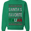 Santa's Favorite Italian, Funny Italian Christmas Sweater, Unisex Ugly Christmas Sweater, Crewneck Sweatshirts