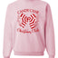 Candy Cane Christmas Club, Cute Bow Peppermint Design Unisex Christmas Sweater, Crewneck Sweatshirts
