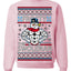Frosty the Swoleman Funny Workout Lifting Snowman MovieUgly Christmas Sweater Crewneck Sweatshirt