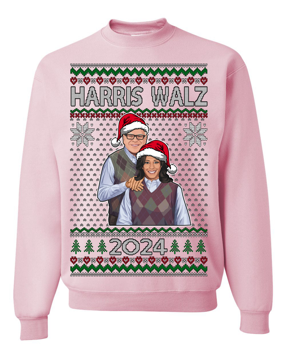 Kamala Harris Tim Walz 2024 Classic Movie Ugly Christmas Sweater Crewneck Sweatshirt