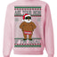 Ask Your Mom If I'm Real Funny Black Santa Claus Censored Ugly Christmas Sweater Crewneck Sweatshirt