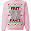 First Christmas With My Hot New Fiance Classic Newlywed Ugly Christmas Sweater Crewneck Sweatshirt