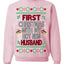 First Christmas With My Hot New Husband Classic Newlywed Ugly Christmas Sweater Crewneck Sweatshirt