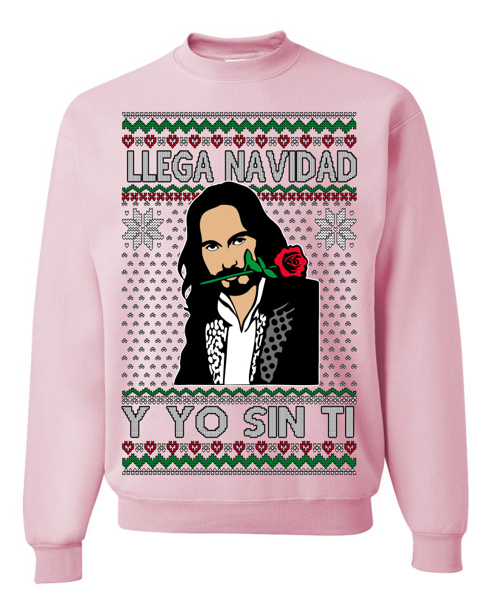 Llega Navidad Y Yo Sin Ti Christmas Is Coming Marco Ugly Christmas Sweater Crewneck Sweatshirt
