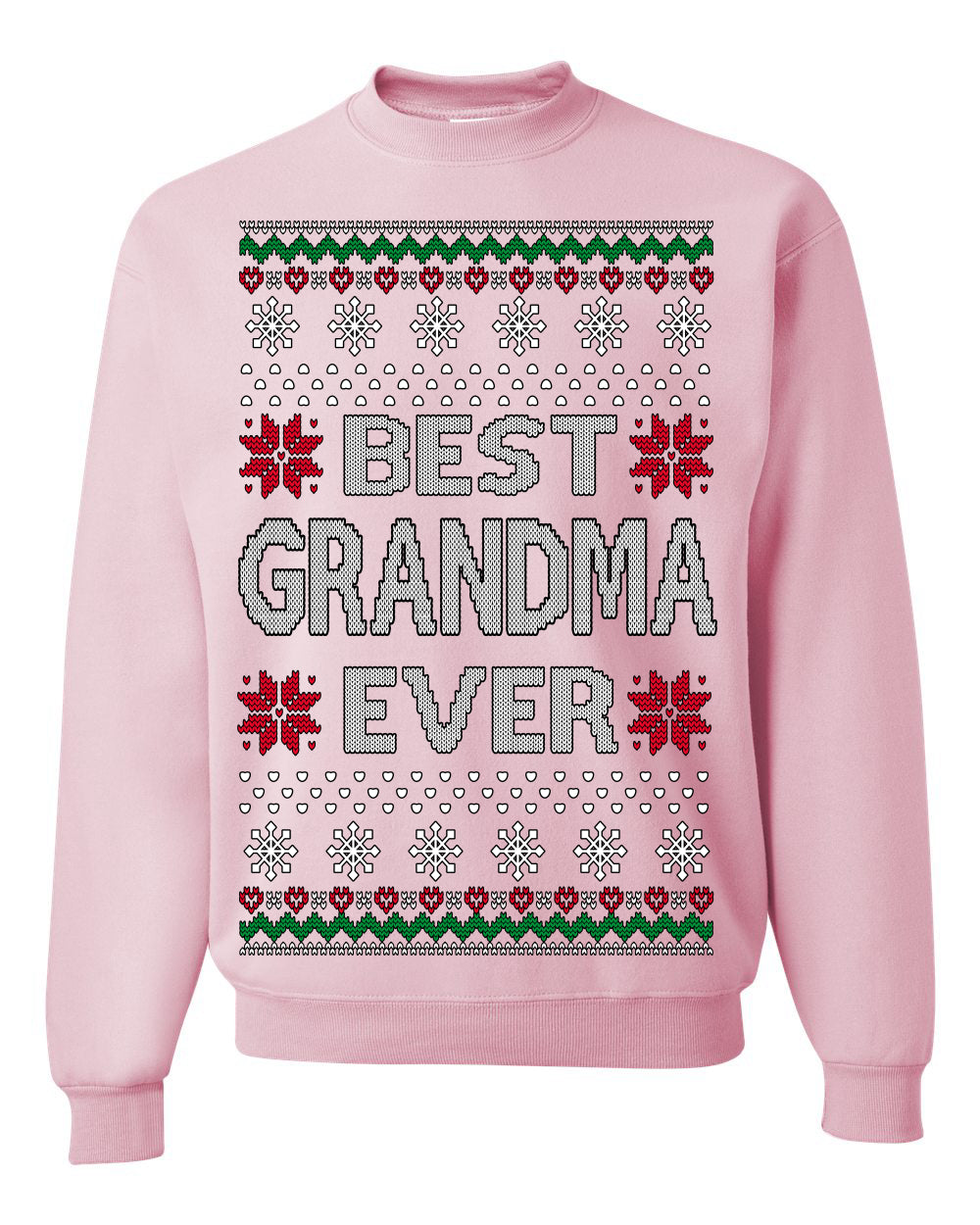 Best Grandma Ever Classic Winter Holidays Ugly Christmas Sweater Crewneck Sweatshirt