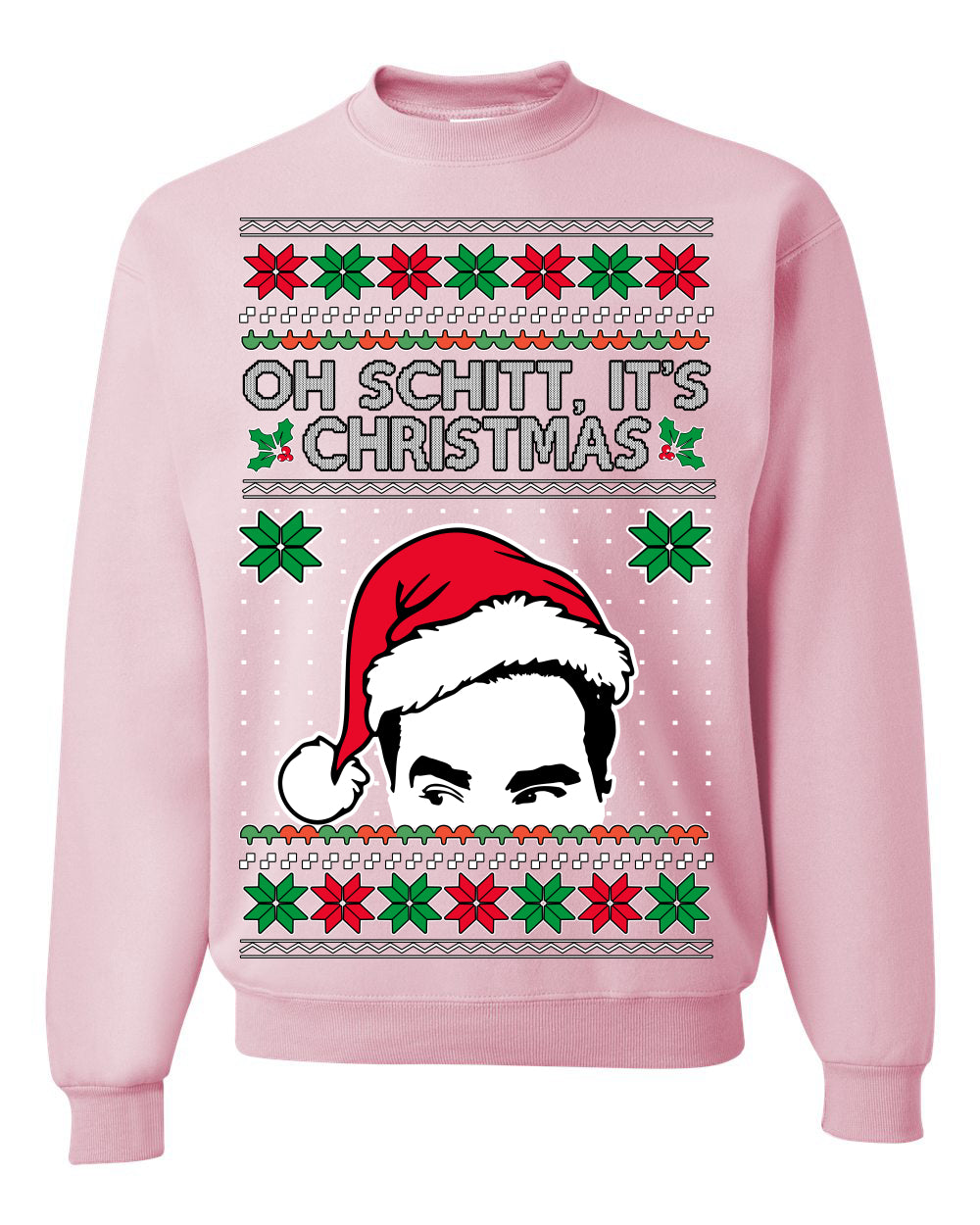 Oh Schitt It's Christmas Funny David Tv Show Sitcom Ugly Christmas Sweater Crewneck Sweatshirt